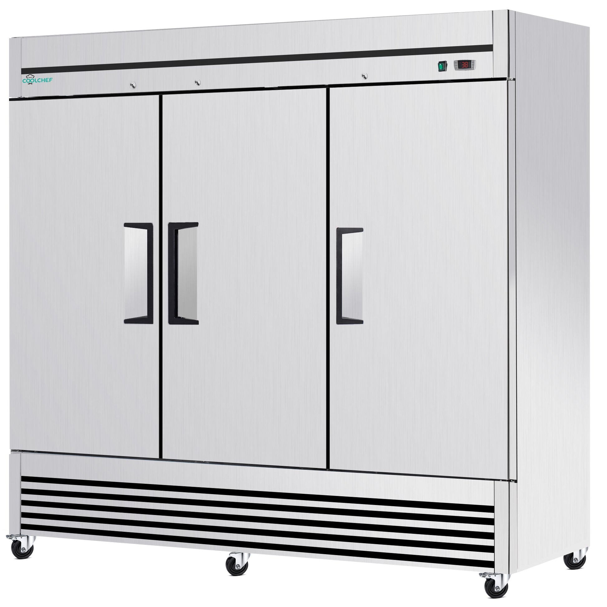 72 Cu. Ft. Commercial Three-Door Stainless Steel Refrigerator - 1st Choice Furniture Direct