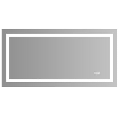 72' x 36' LED Bathroom Mirror with Anti - Fog and Touch Sensor – Modern Frameless Lighted Wall Mirror for Bathroom Vanity, Shower Room, or Dressing Area - 1st Choice Furniture Direct