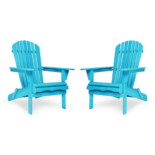 Wood Lounge Patio Chair for Garden Outdoor Wooden Folding Adirondack Chair Set of 2 Solid Cedar Wood Lounge Patio Chair for Garden, Lawn, Backyard,