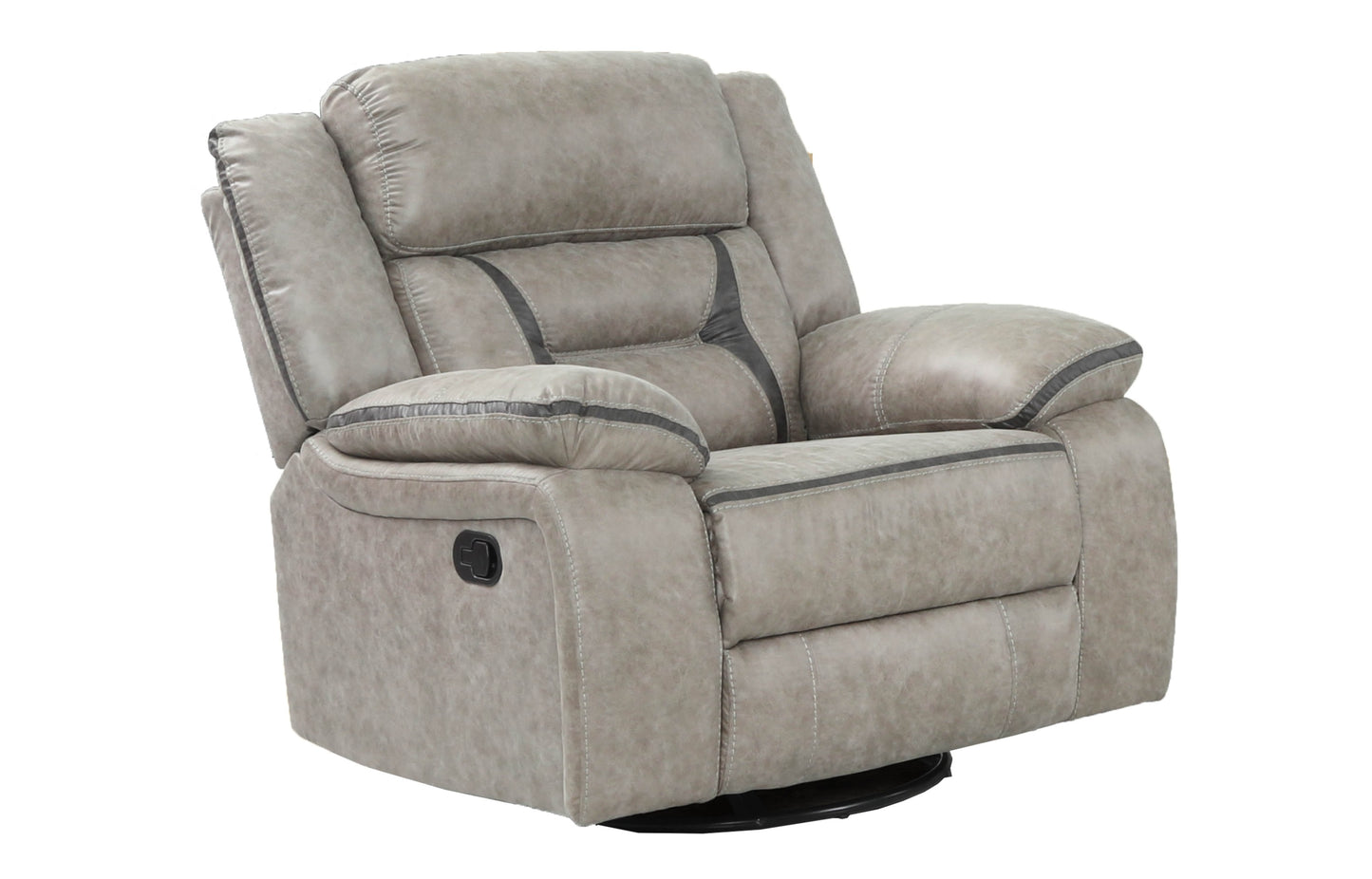 1st Choice Denali Faux Leather Upholstered Chair Made With Wood Finished in Gray