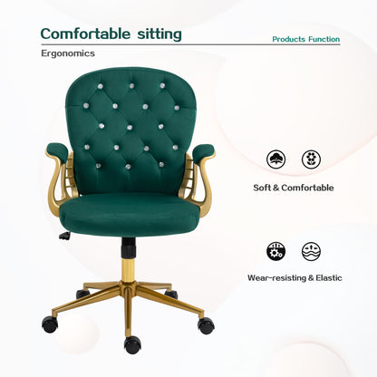 1st Choice 360° Velvet home office chair