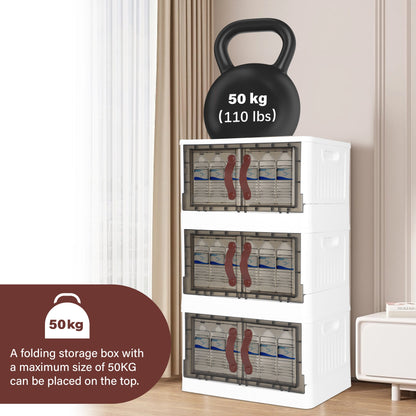 1st Choice Stackable Brown & White Storage Bins - Elegant, Durable & Spacious