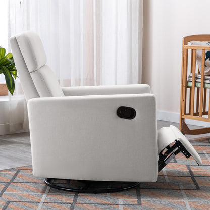 1st Choice Modern Upholstered Rocker Nursery Chair Plush Seating Glider