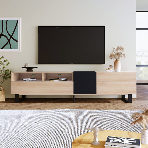 1st Choice Modern TV Stand Console for 80" TV with Double Storage Space