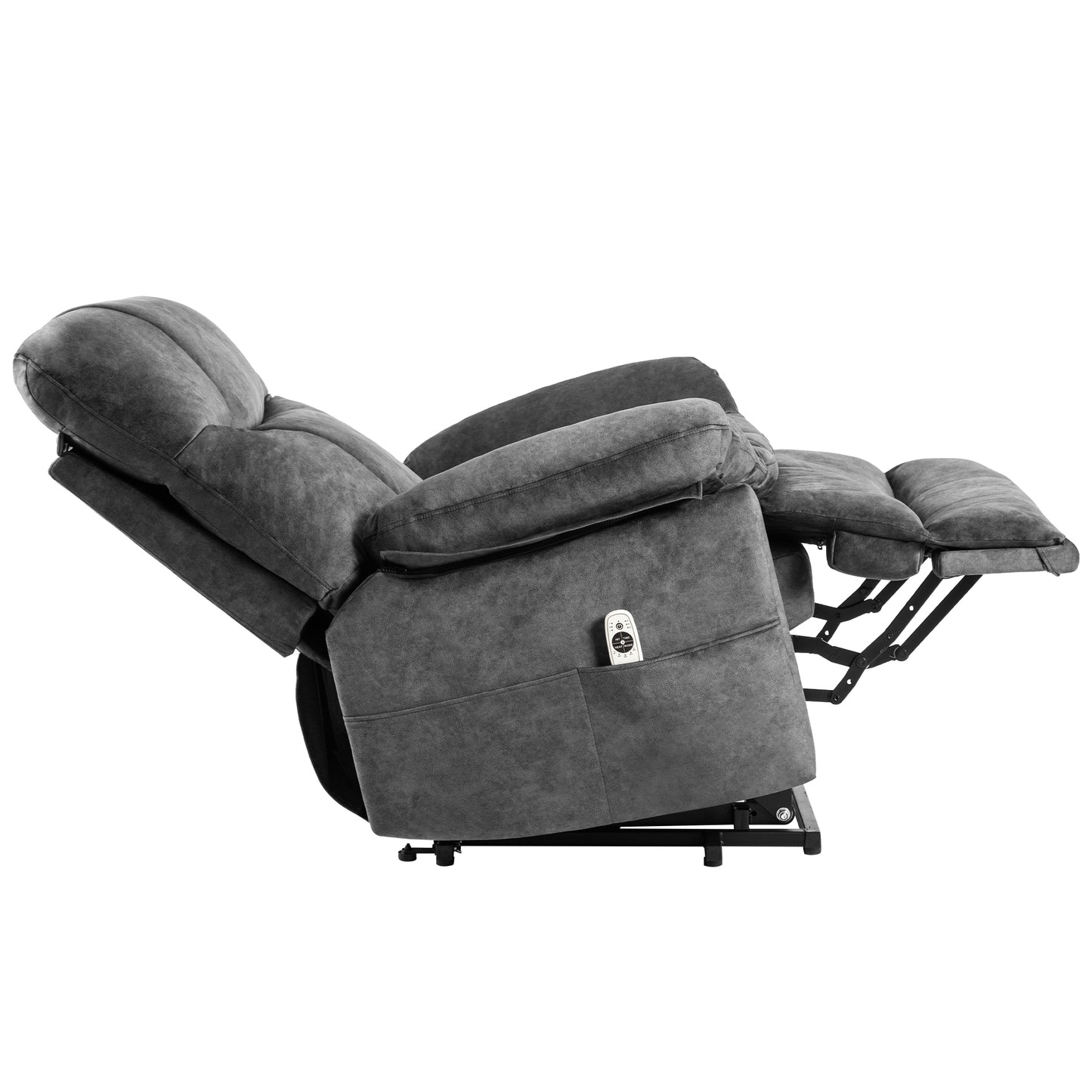 1st Choice 39.4" Wide Oversize Big Man Modern Velvet Power Lift Assist Recliner