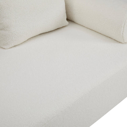 78' Modern 3-Seater Beige Upholstered Sofa, Oversized Comfy Couch with 3 Plush Pillows for Living Room, Bedroom, Apartment - 1st Choice Furniture Direct