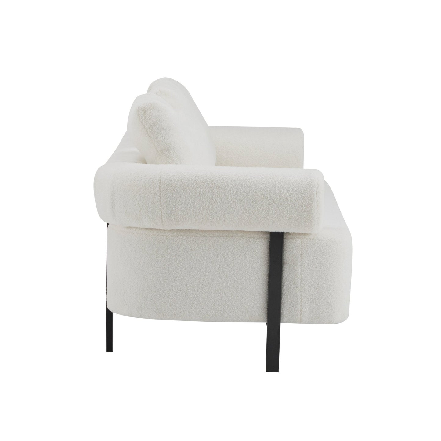 78' Modern 3-Seater Beige Upholstered Sofa, Oversized Comfy Couch with 3 Plush Pillows for Living Room, Bedroom, Apartment - 1st Choice Furniture Direct