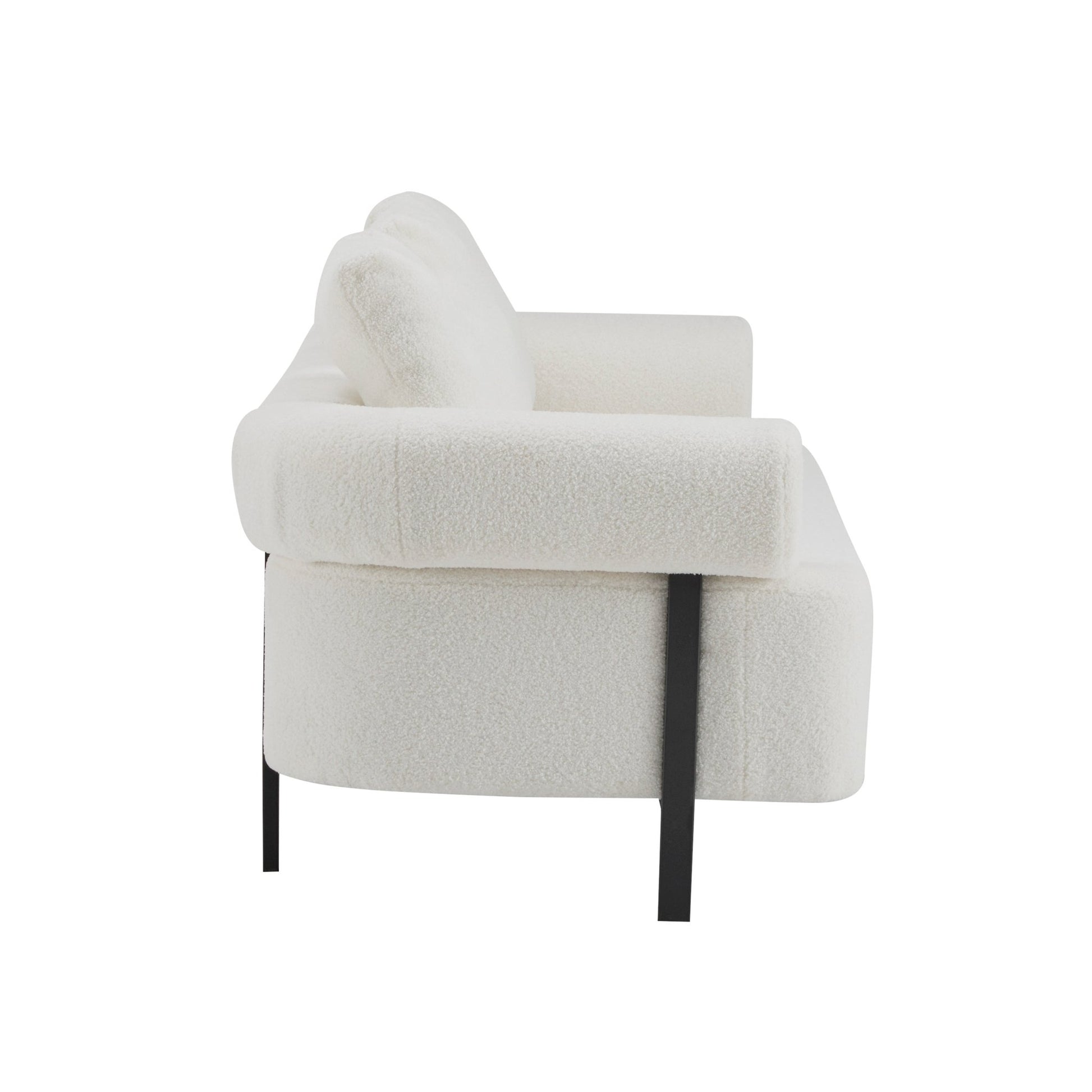 78' Modern 3-Seater Beige Upholstered Sofa, Oversized Comfy Couch with 3 Plush Pillows for Living Room, Bedroom, Apartment - 1st Choice Furniture Direct