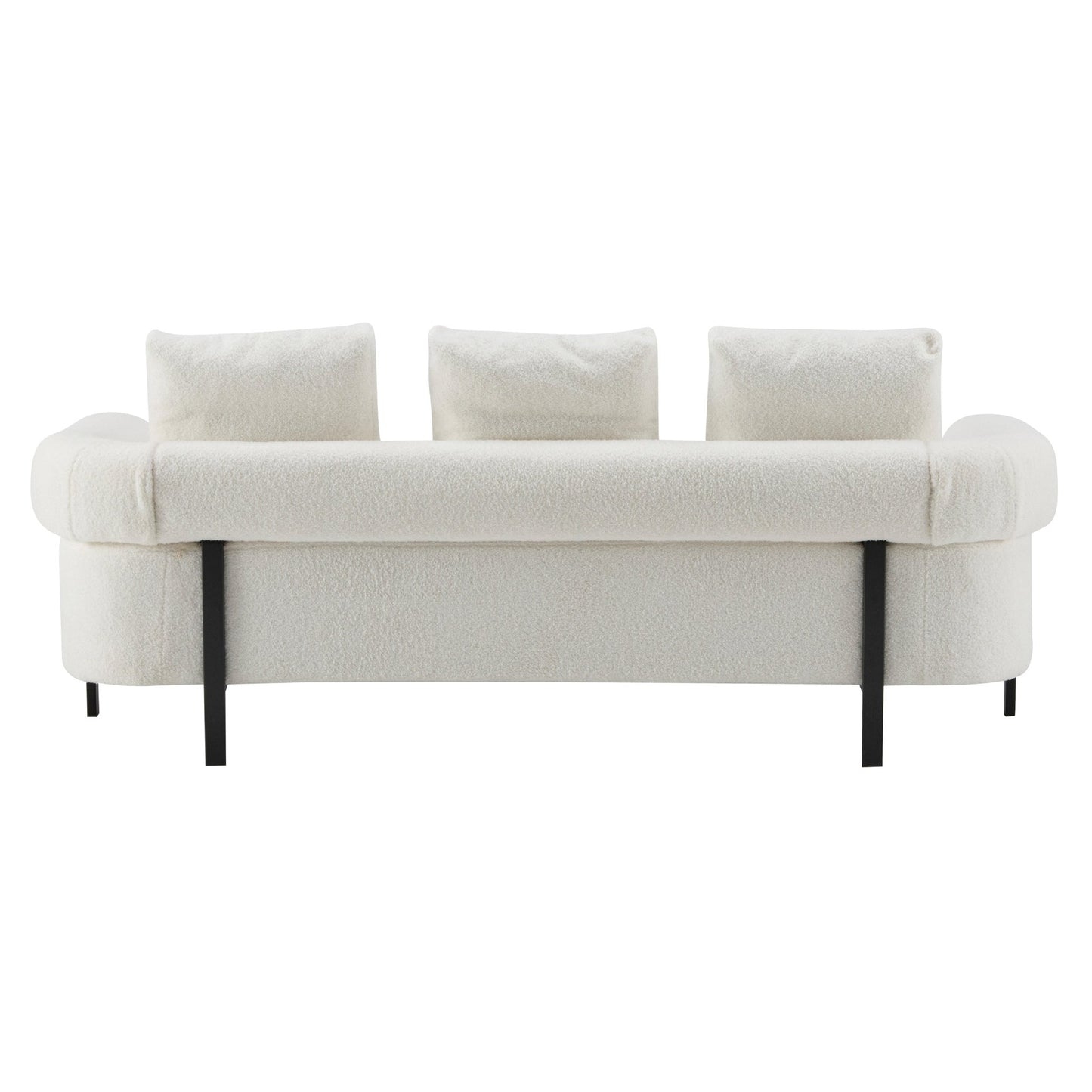 78' Modern 3-Seater Beige Upholstered Sofa, Oversized Comfy Couch with 3 Plush Pillows for Living Room, Bedroom, Apartment - 1st Choice Furniture Direct