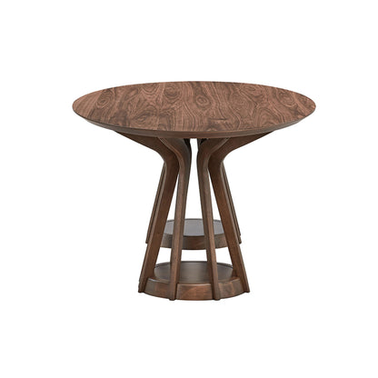 78.74 Inch Modern Dining Table Ellipse Wooden Table for Living Room,Oval MDF Table with Sturdy Pedestal for Restaurant,Walnut - 1st Choice Furniture Direct