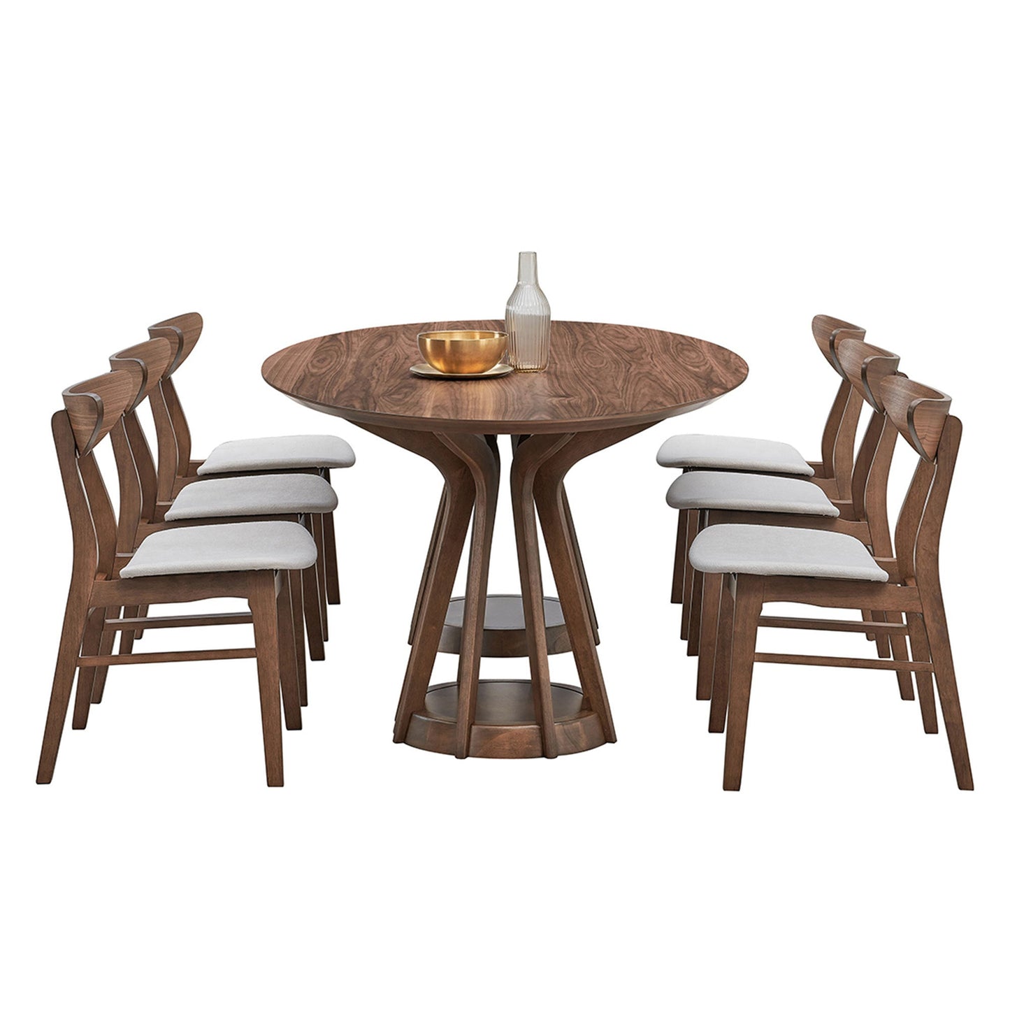 78.74 Inch Modern Dining Table Ellipse Wooden Table for Living Room,Oval MDF Table with Sturdy Pedestal for Restaurant,Walnut - 1st Choice Furniture Direct