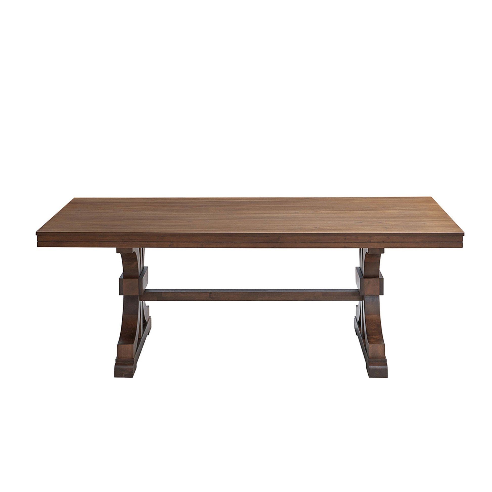 78.74''Rectangular Rubber Wood Dining Table for 6 - 8 with Wooden Trestle Pedestal Base,Mid Century Modern Kitchen Wooden Table Dinner Table for Dining Room, Living Room,OAK - 1st Choice Furniture Direct