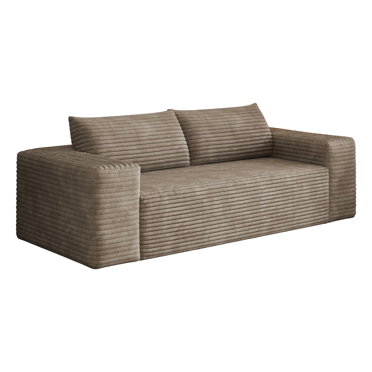 78.8' 3Setaser Sofa,Corduroy Fabric,Deep Seat Couches,Comfy Loveseat Sofa,No Assembly,1pcs for Living room, Bedroom,Conference room ,Apartment,Camel - 1st Choice Furniture Direct