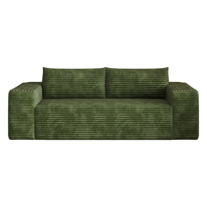 78.8' 3Setaser Sofa,Corduroy Fabric,Deep Seat Couches,Comfy Loveseat Sofa,No Assembly,1pcs for Living room, Bedroom,Conference room ,Apartment,Green - 1st Choice Furniture Direct