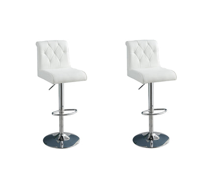 1st Choice Modern Adjustable Bar Stool Lift Chair White Faux Leather