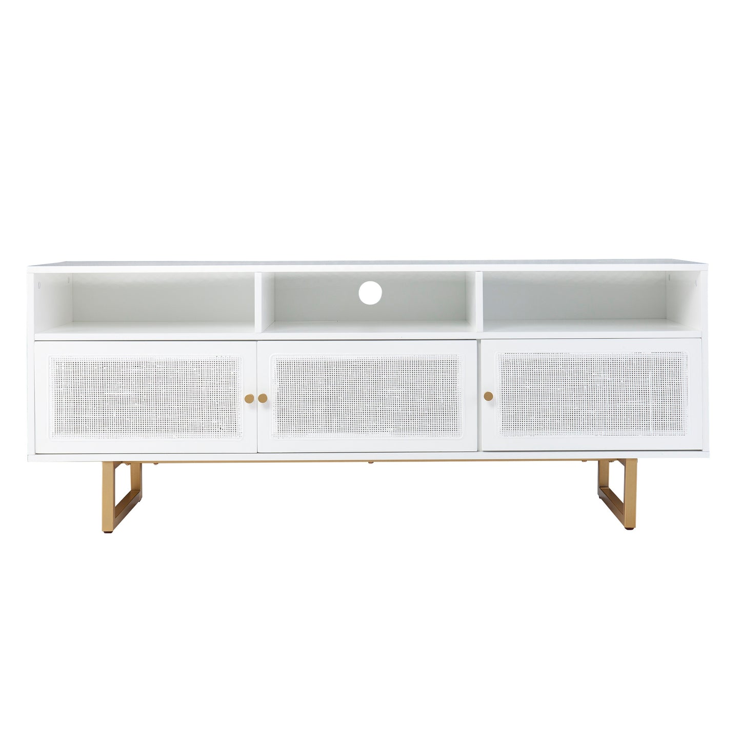 1st Choice Modern and Elegant Mursley Media Cabinet with Storage in White