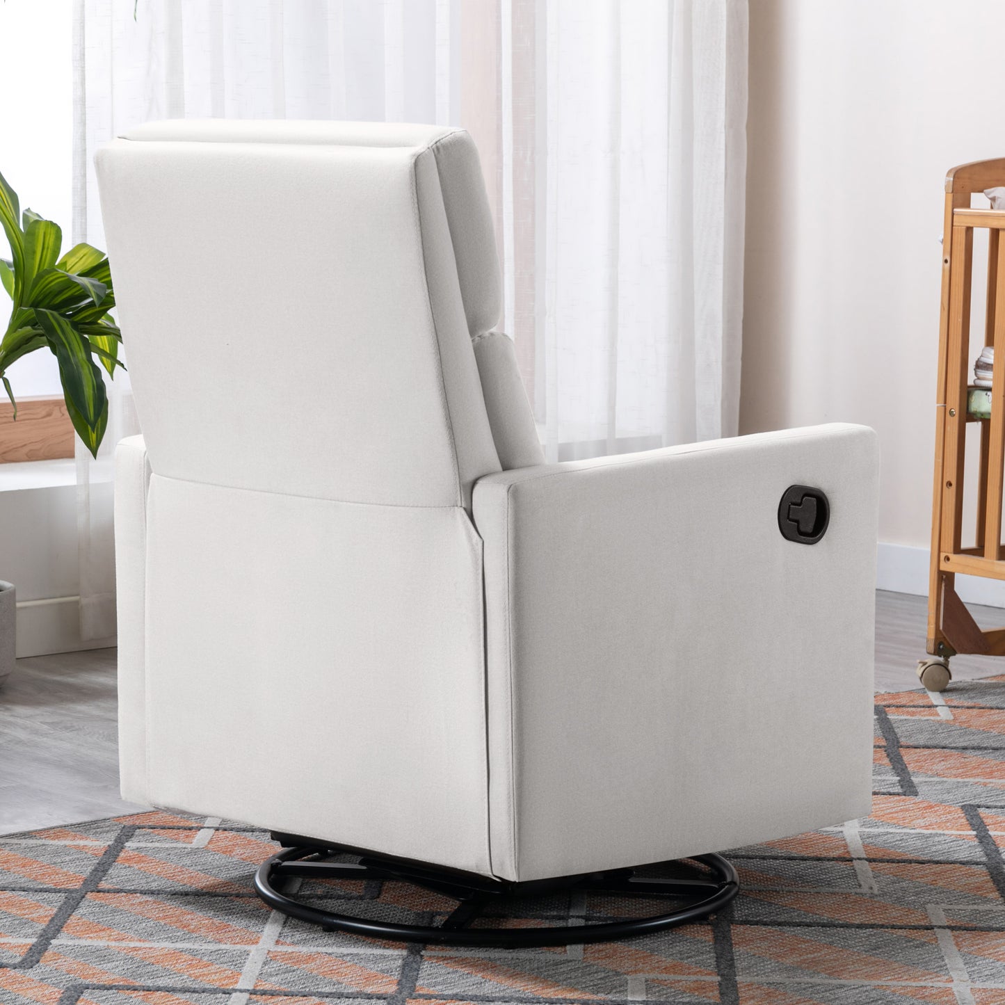 1st Choice Modern Upholstered Rocker Nursery Chair Plush Seating Glider