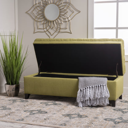 1st Choice Contemporary Storage Bench Ottoman Solution in Green