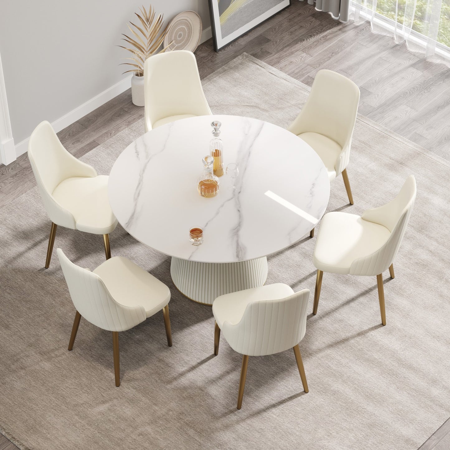 1st Choice Elevate Your Dining Experience with Our White Sintered Stone Table