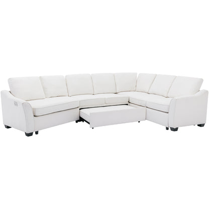 1st Choice Sectional Sleeper Sofa with Pull-Out Bed Modern L-Shape