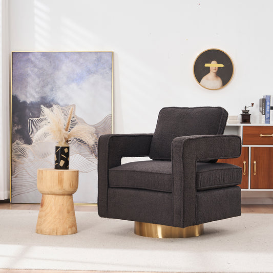 Swivel Barrel Chair for Living Room,360 Degree Swivel Club Modern Accent Single Sofa Chair, Small Leisure Arm Chair for Nursery, Hotel, Bedroom, Office