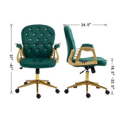 1st Choice 360° Velvet home office chair