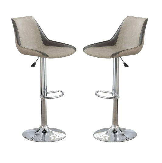 1st Choice Luxurious Adjustable Bar Stools in Light Grey | Contemporary & Modern