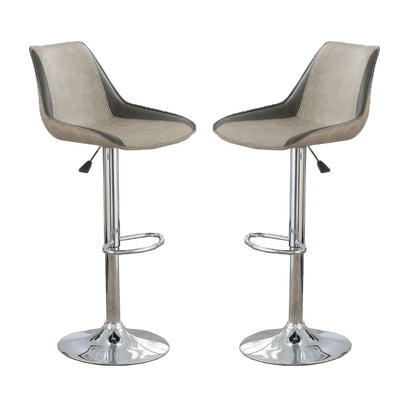 1st Choice Luxurious Adjustable Bar Stools in Light Grey | Contemporary & Modern