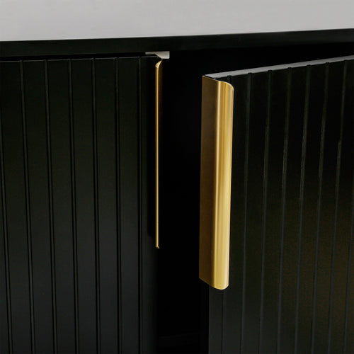 1st Choice Modern Sideboard with Four Doors Metal Handles & Legs