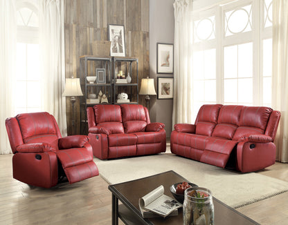 1st Choice Modern Elegant Rocker Motion Recliner in Red - PU 52152