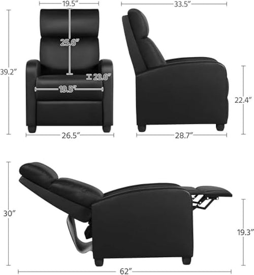 1st Choice Elegant Faux Leather Recliner  Chair
