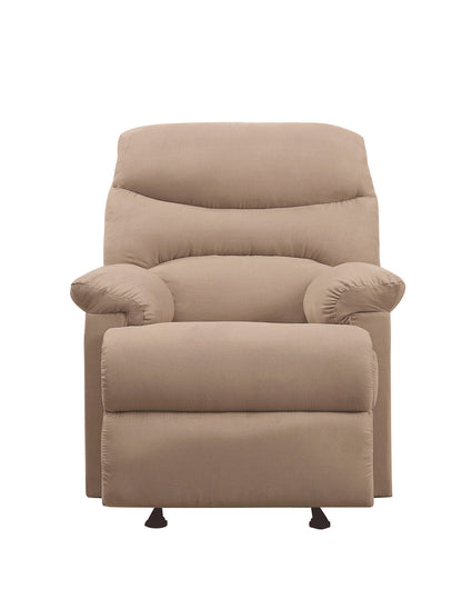 1st Choice Stylish Living Room Motion Recliner in Light Brown Microfiber