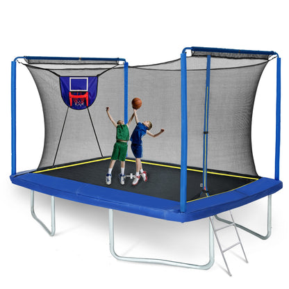 8 x 12 Rectangle Trampoline with Basketball Hoop and Ladder - 1st Choice Furniture Direct