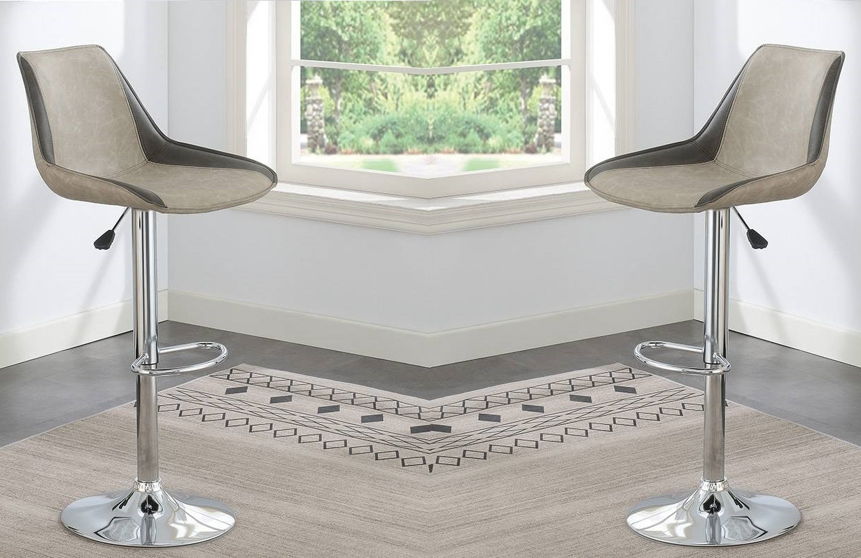 1st Choice Luxurious Adjustable Bar Stools in Light Grey | Contemporary & Modern