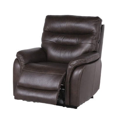 1st Choice Contemporary Top-Grain Leather Recliner Set Power Footrest