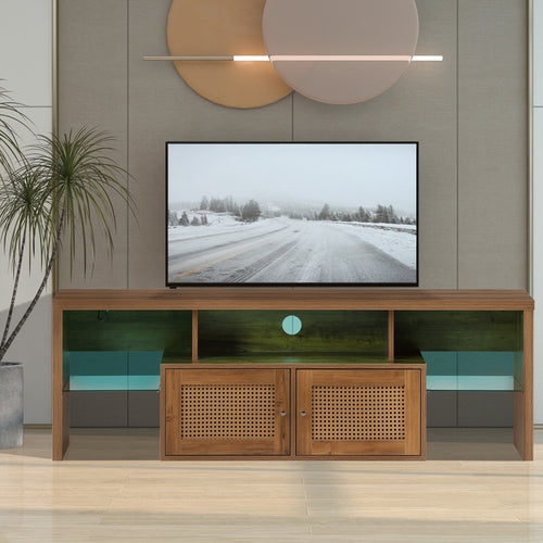 1st Choice Modern 60" TV Stand Cabinet with LED Light Adjustable Color