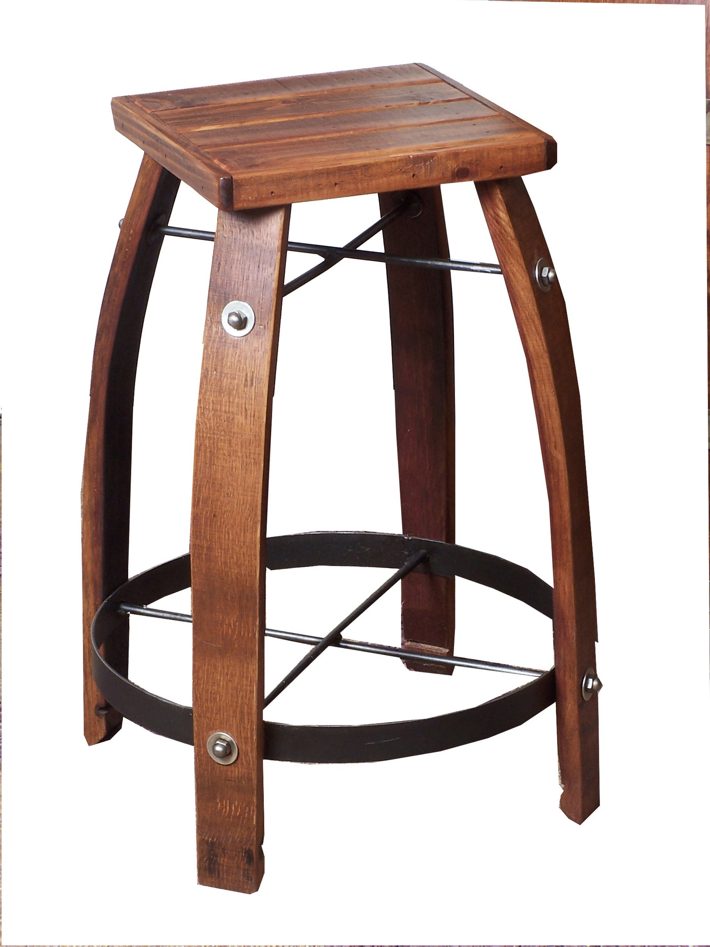 2 Day Designs Authentic Unique Reclaimed Wine Barrel Bar Stool - 818