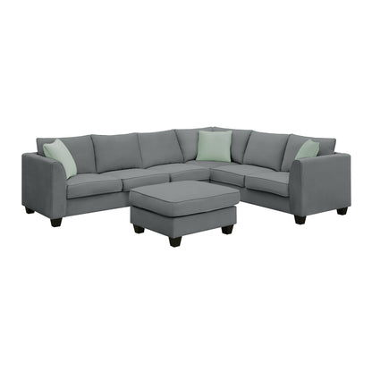 1st Choice Sectional Sofa Couches Living Room Sets 7 Seats w/ Ottoman