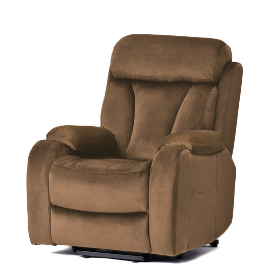 Brown Power Lift Recliner Chair with Remote for Elderly