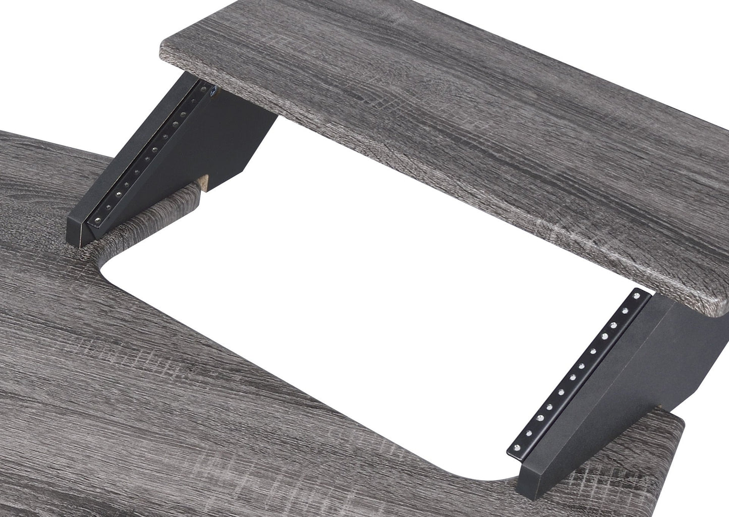83' Eleazar Black Oak Finish Music Recording Studio Desk - 1st Choice Furniture Direct