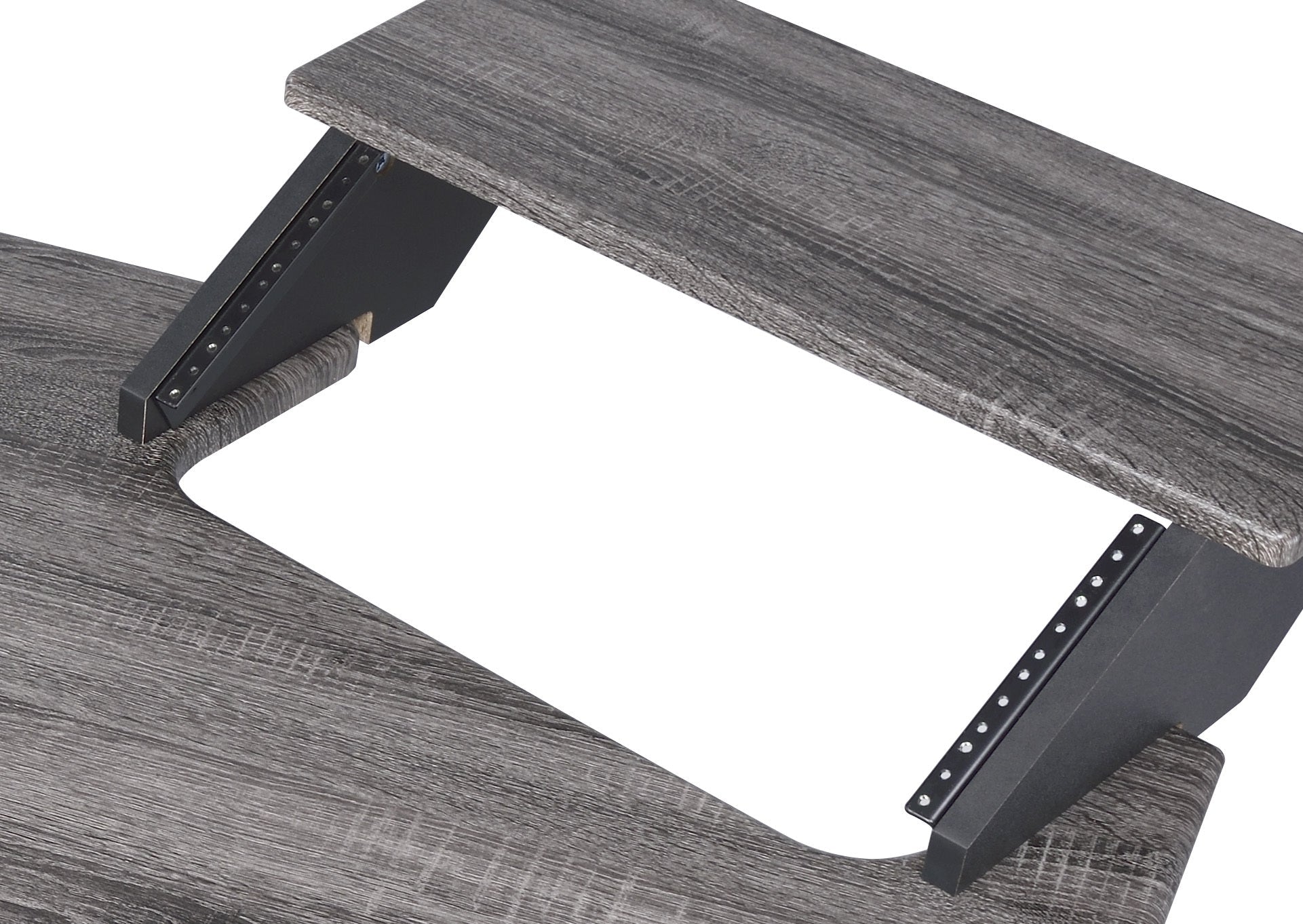 83' Eleazar Black Oak Finish Music Recording Studio Desk - 1st Choice Furniture Direct