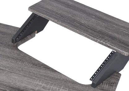 83' Eleazar Black Oak Finish Music Recording Studio Desk - 1st Choice Furniture Direct