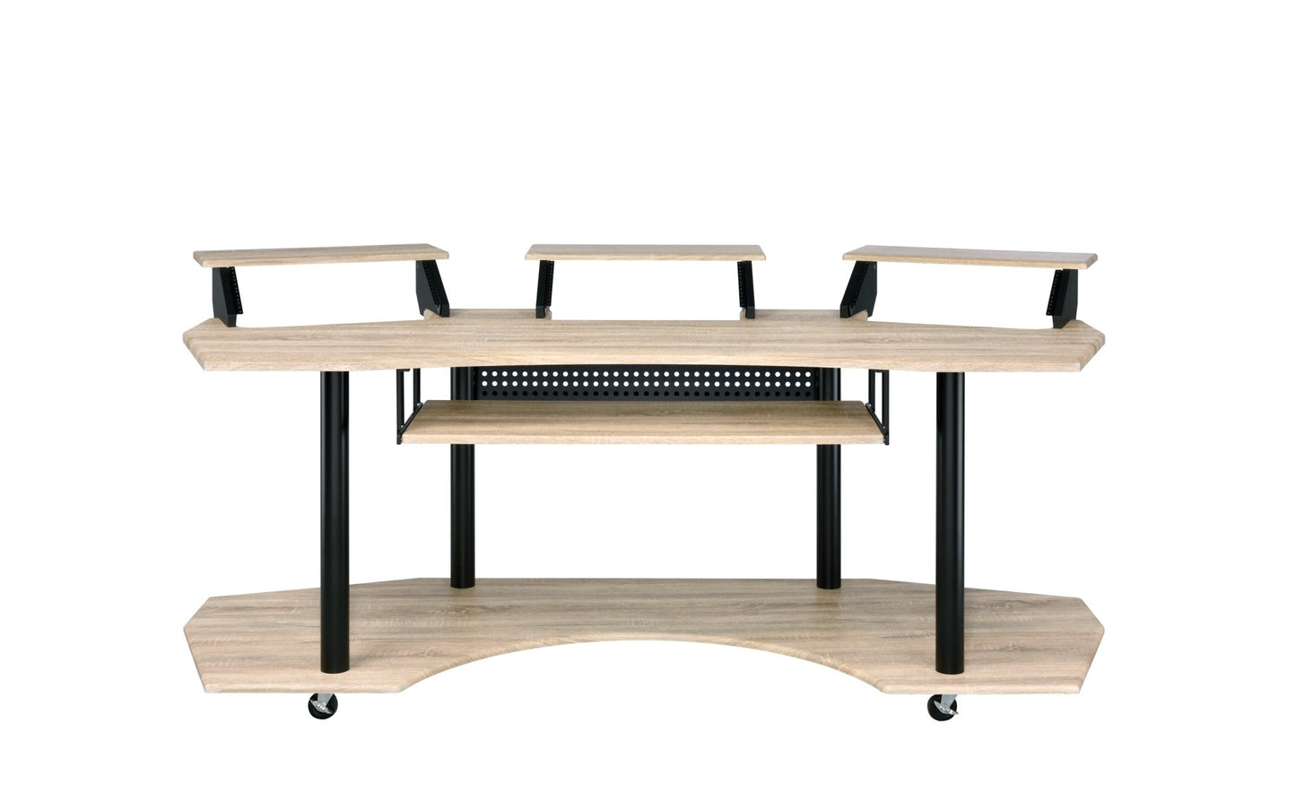 83' Eleazar Natural Oak Finish Music Recording Studio Desk - 1st Choice Furniture Direct