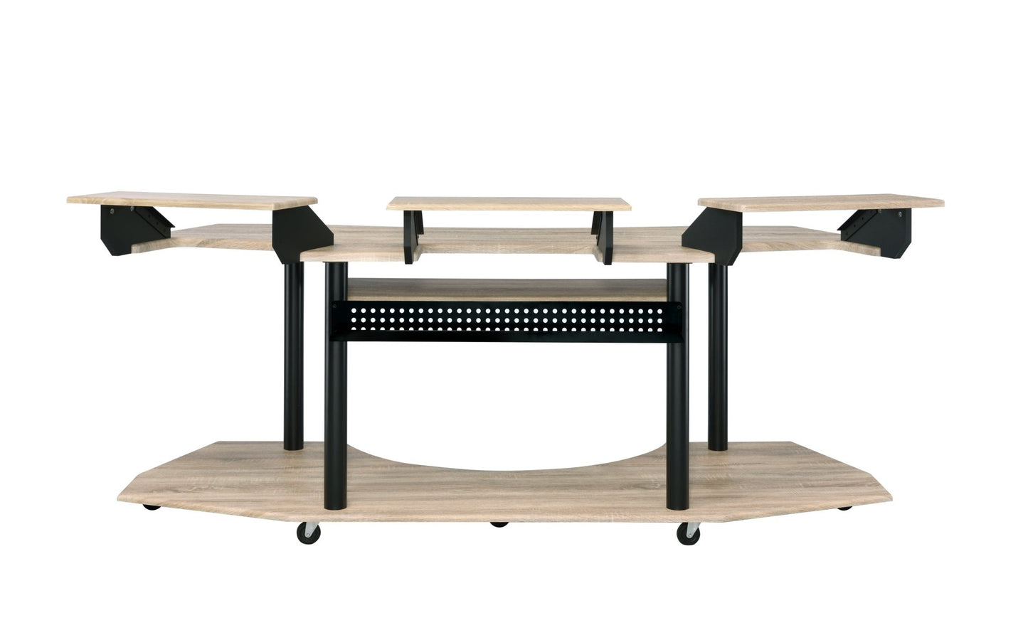 83' Eleazar Natural Oak Finish Music Recording Studio Desk - 1st Choice Furniture Direct
