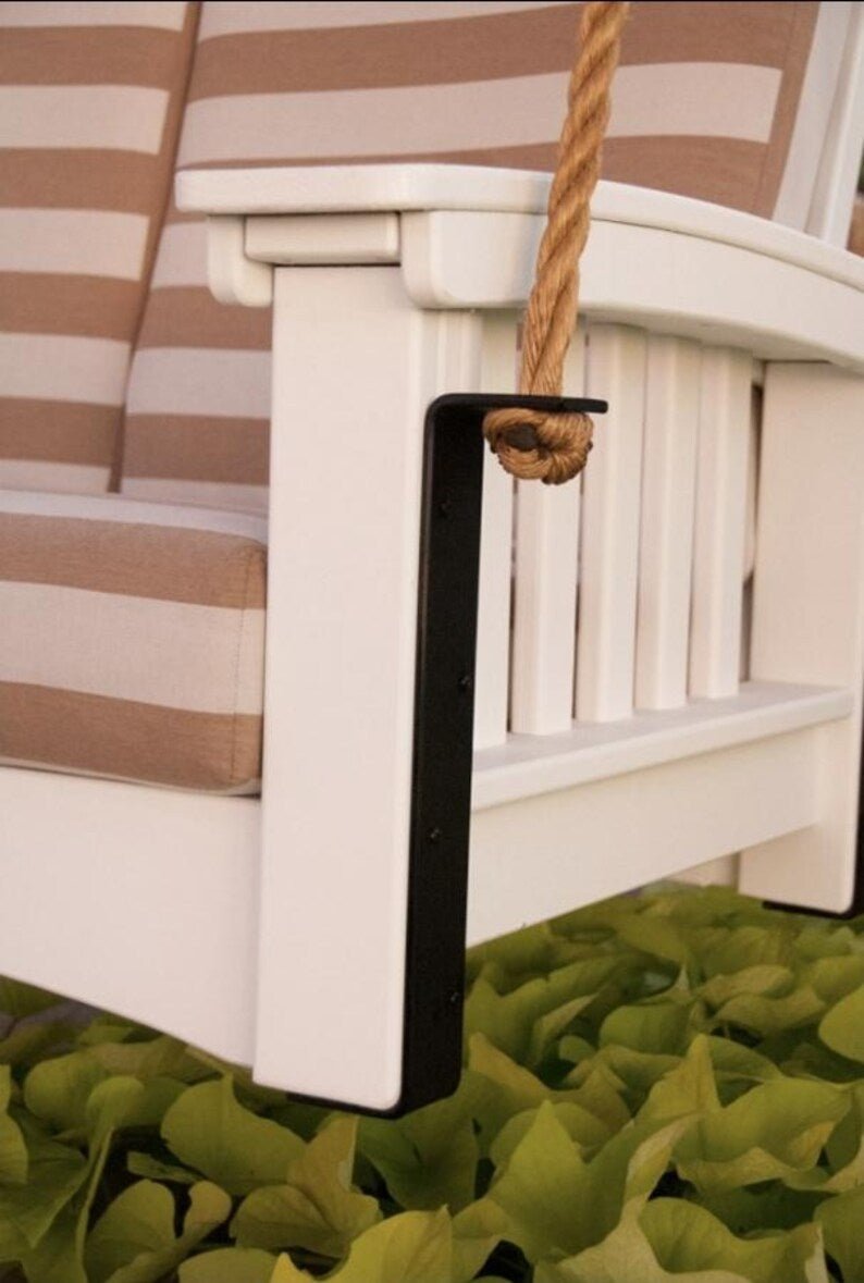 83 Inch Amish Poly Mission Sofa Porch Swing with Rope - 1st Choice Furniture Direct