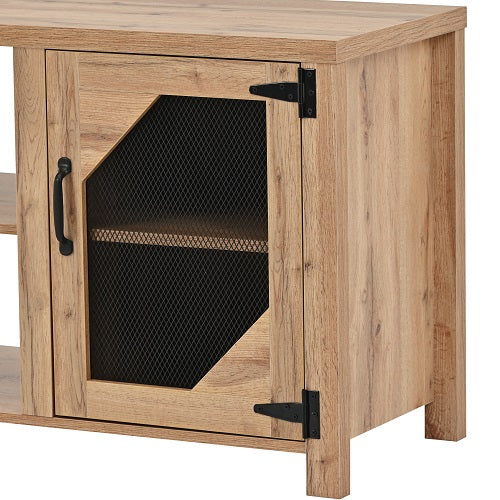 1st Choice Modern TV Stand for 65" TV with Large Storage Space in Natural