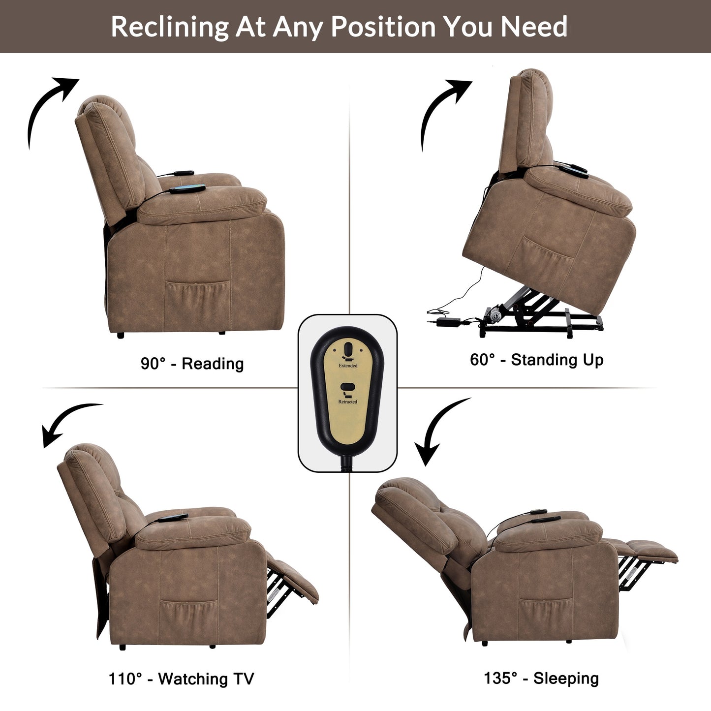 1st Choice Power Lift Recliner Chair for Elderly with Adjustable Massage Function