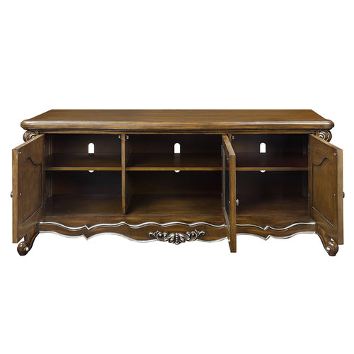 1st Choice Modern Spacious Storage TV Stand Console in Antique Oak Finish