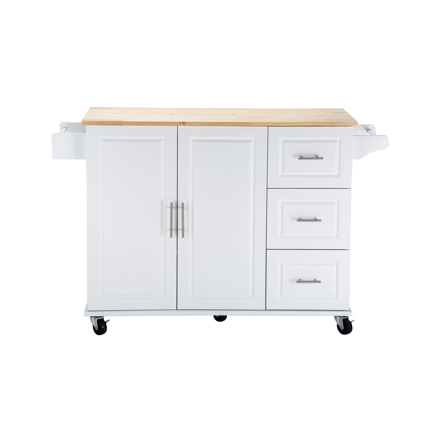 1st Choice Kitchen Island & Kitchen Cart Mobile Kitchen Island in White