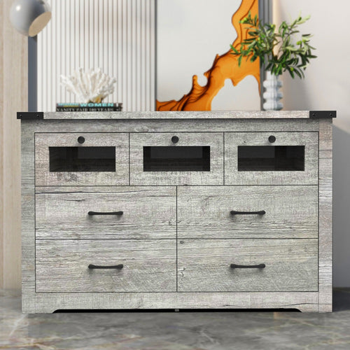 1st Choice Living Room Sideboard Storage Cabinet with LED Light